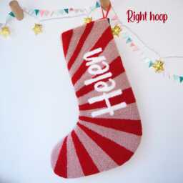 Personalised Cotton Christmas Stocking With Luxurious Velvet Lining - thumbnail 4