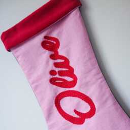 Personalised Cotton Christmas Stocking With Luxurious Velvet Lining - thumbnail 3