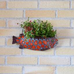 Handmade Ceramic Fish Wall Vase, Home Decor, Personalized Gift - Made To Order - thumbnail 4