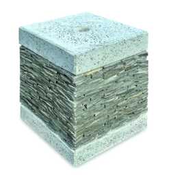 Bali Parasol Base With Terrazzo & Slate Large, Heavy Standalone