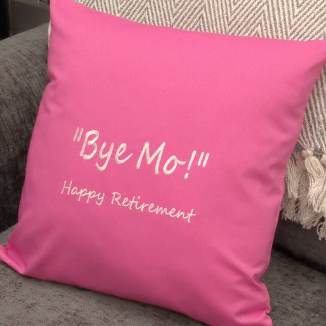 Personalised Throw Cushion For Retirements Birthdays Or Anniversary Celebration Gifts - image 1