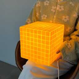 Tiled Table Lamp. Desk Handmade. Epoxy Lamp For Home. Floor - thumbnail 3