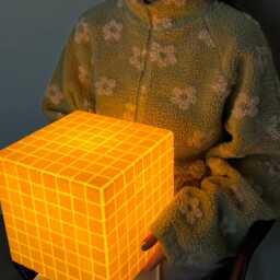 Tiled Table Lamp. Desk Handmade. Epoxy Lamp For Home. Floor - thumbnail 4