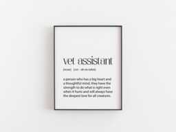 Vet Assistant Definition Print - Veterinary Appreciation Wall Art, Gift For Techs & Animal Lovers, Premium Dictionary Style Typography - thumbnail 1