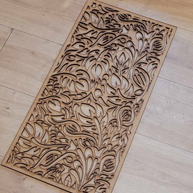 Floral Laser-Cut Mdf Panel Radiator Screen, Wall Art 3mm/ 6mm 0142 - image 1