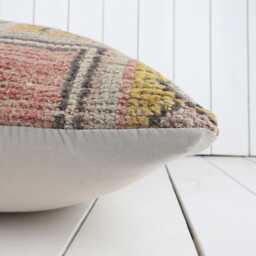 Turkish Kilim Pillow, 24x24 Inch, 60x60 cm Kilim Pillow Cover, Home Decor, Decorative Throw Turkish - thumbnail 4