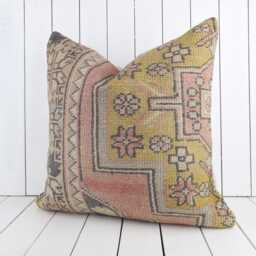 Turkish Kilim Pillow, 24x24 Inch, 60x60 cm Kilim Pillow Cover, Home Decor, Decorative Throw Turkish - thumbnail 2