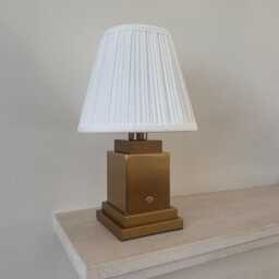 Rechargeable Brushed Gold Table Lamp, Cordless Bedside Light With White Pleated Shade, Three Brightness Settings, Dimmable - thumbnail 3