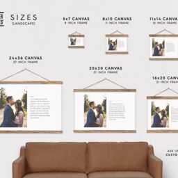Custom Wedding Photo & Vows On Canvas With Wood Poster Hanger Pix - Gift - Gift For Her - Anniversary Home Decor Art - thumbnail 2