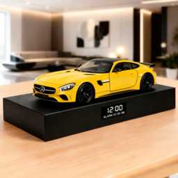 Mercedes Amg Gt Alarm Clock - Realistic Engine Sound, Working Headlights, Handmade, Car Enthusiast Gift