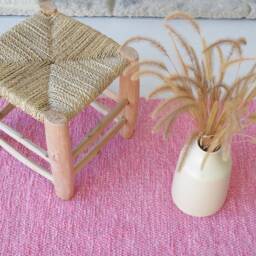 Large Handwoven Pink Rug 140x200 cm Living Room Rug, Area Nursery Bohemian Decor, Carpet Tapis Rose, Teppich - thumbnail 3