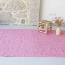 Large Handwoven Pink Rug 140x200 cm Living Room Rug, Area Nursery Bohemian Decor, Carpet Tapis Rose, Teppich - thumbnail 2