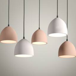 Naaya Mini Dome Ceramic Pendant Light, Modern Sculptural Chandelier, Eco-Friendly Design - thumbnail 3