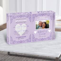 25 Years Marriage 25Th Wedding Anniversary Couple Photo Frame Gift Acrylic Block - Personalised Gift, Keepsake Custom