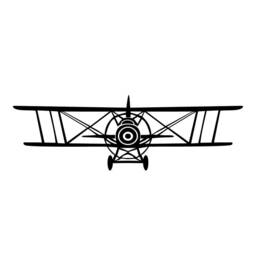 Airplane Wall Decals, Set Of Three Planes, Biplane & Single Wing Airplanes, Decor, Nursery, Plane Decal - 184 - thumbnail 3