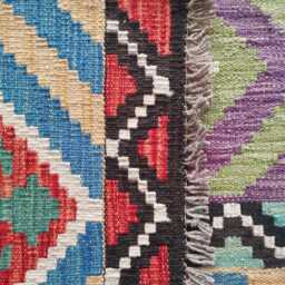 Kilim Rug Tribal, Handmade Artisan Afghan Turkish Persian Qashqai Navajo Bohemian Natural Wool Flatweave Multicolour 125x84 cm - thumbnail 3