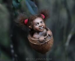 Pixie Girl Lizzy Handmade Decoration Black - thumbnail 1