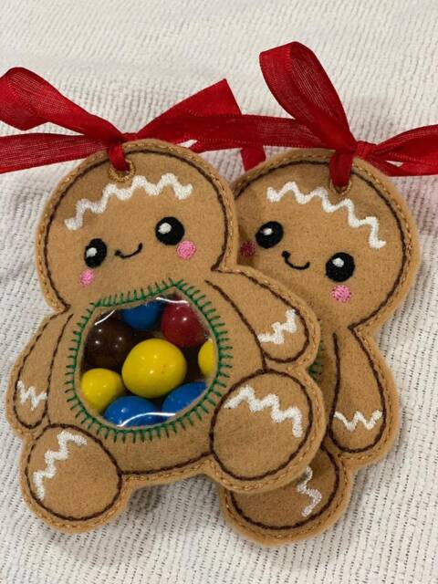 Gingerbread Christmas Treat Bags, Ornaments, Or Stocking Stuffers - image 1