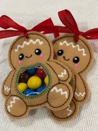 Gingerbread Christmas Treat Bags, Ornaments, Or Stocking Stuffers - thumbnail 1