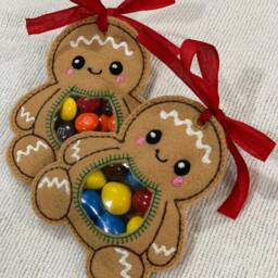 Gingerbread Christmas Treat Bags, Ornaments, Or Stocking Stuffers - thumbnail 3