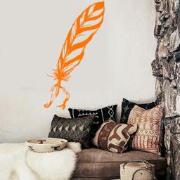 Wall Vinyl Decal Feather Pen Middle Ages Writer's Literature Home Office Modern Ethnic Art Decor - #1156Dz - thumbnail 2
