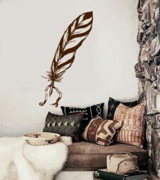 Wall Vinyl Decal Feather Pen Middle Ages Writer's Literature Home Office Modern Ethnic Art Decor - #1156Dz - thumbnail 1