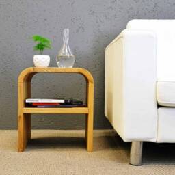 Natural Wood Nightstand With A Shelf, Oak Side Table, End Bedside Solid Oak Sofa Custom Handmade Furniture - thumbnail 4