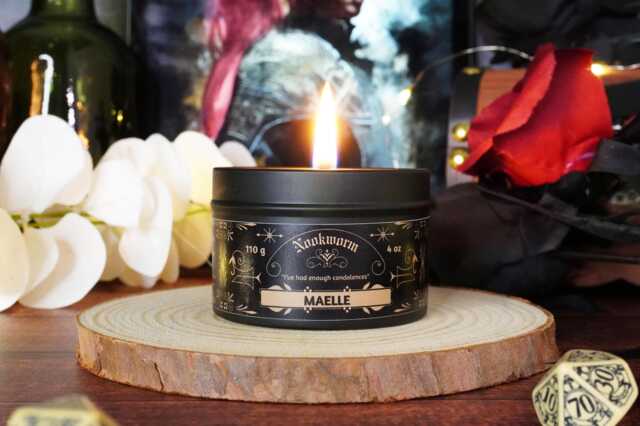 Maelle Candle - Expedition 33 Inspired Green Apple, Red Roses, Sandalwood, Clean Linen Vegan, Hand-Poured - image 1