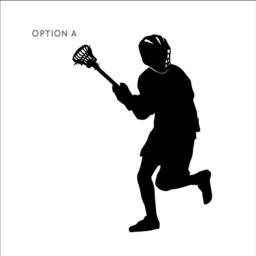 Guy Lacrosse Silhouette Sports - Wall Decal Custom Vinyl Art Stickers - thumbnail 2