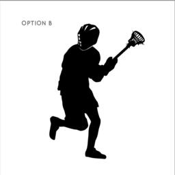 Guy Lacrosse Silhouette Sports - Wall Decal Custom Vinyl Art Stickers - thumbnail 3