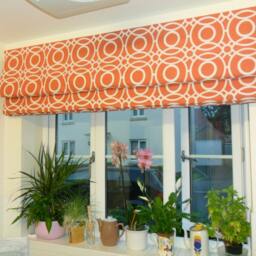 Orange Satin Fabric To Be Made Into A Roman Blind Up 70cm Wide X 140cm Drop - thumbnail 2