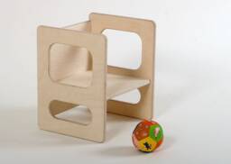 Charlie Waxed Wooden Play Chair For The Modern Children's Room Toddlers With Three Height Settings