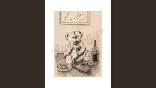 Teddy Bear Wall Poster - Decoration Mother's Day Gift Idea