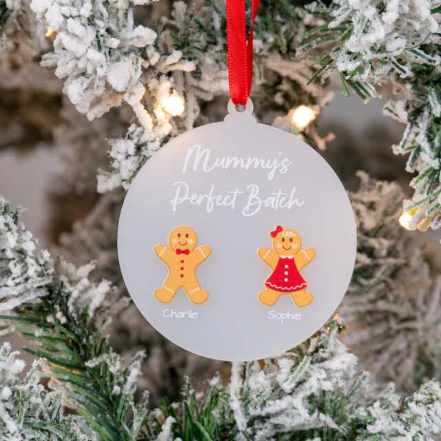Personalised Perfect Batch Gingerbread Acrylic Bauble Christmas Tree Ornament - image 1