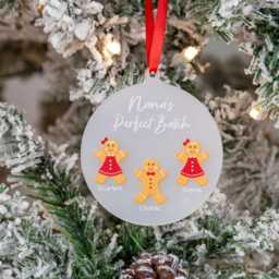 Personalised Perfect Batch Gingerbread Acrylic Bauble Christmas Tree Ornament - thumbnail 2