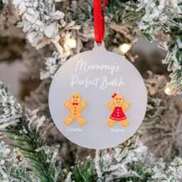 Personalised Perfect Batch Gingerbread Acrylic Bauble Christmas Tree Ornament - thumbnail 1