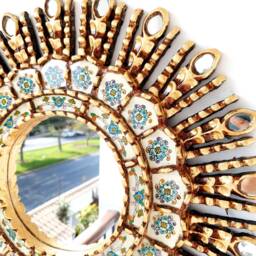 "Peruvian Mirrors - ""Ivory Eye 45cm" - thumbnail 3