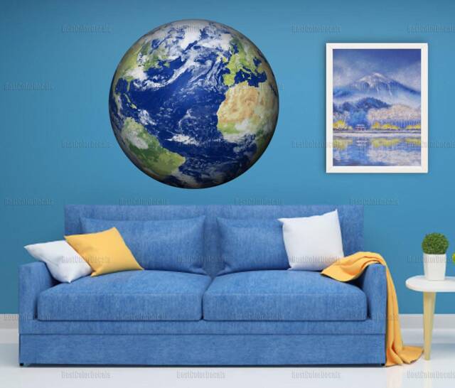Planets Decal Car School Decals For Wall Wall Art Globe Vinyl Earth Decal School - image 1