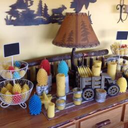 Small Colored Beeswax Pinecone Candles, Set Of 6 - thumbnail 2