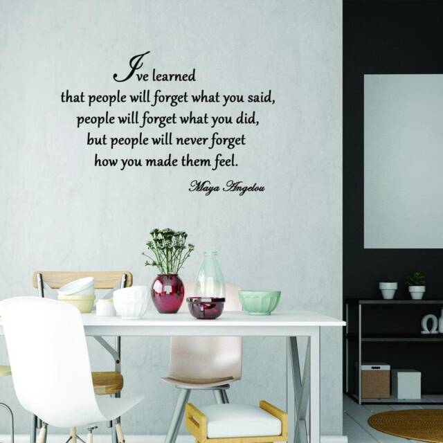 Vwaq I've Learned That People Will Forget What You've Said Maya Angelou Vinyl Wall Art Quote Decal Lettering - image 1