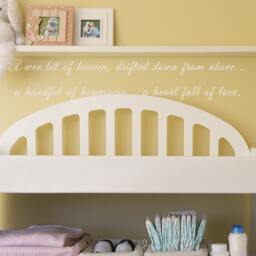 A Wee Bit Of Heaven Nursery Wall Decal Baby Boy Girl Bedroom Quote Heart Full Love - 072 - thumbnail 1