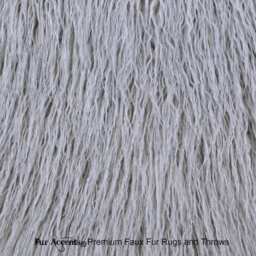 Gray Llama Mongolian Shag Faux Fur Throw Blanket, Minky Lining - thumbnail 2