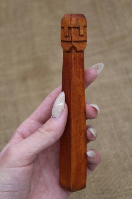 Hand Carved Svetovid Idol, Slavic Pagan Amulet, Museum Copy - image 1