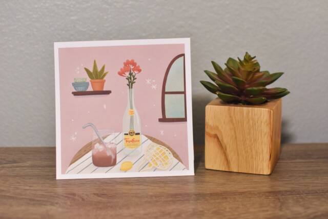 Sustainable Kitchen - Square Art Print Cute Hand-Drawn Illustration Topo Chico Cozy Drawing Eco-Friendly Swaps - image 1
