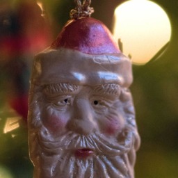 Vintage Santa Ornament - Claus Christmas Tree Polymer Clay Handmade - thumbnail 4