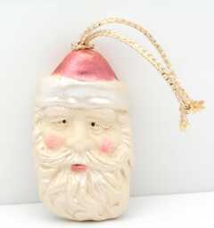 Vintage Santa Ornament - Claus Christmas Tree Polymer Clay Handmade