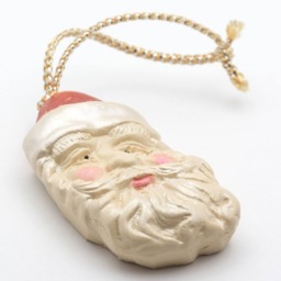 Vintage Santa Ornament - Claus Christmas Tree Polymer Clay Handmade - thumbnail 3