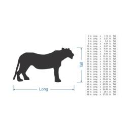 Unfinished Wooden Lioness Shape Diy Wall Art Decor - thumbnail 3