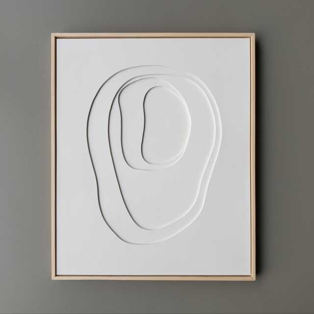 Umbra Ii, 3D Relief Structural Image, Wall Art, Image Canvas, Abstract Art Canvas - image 1