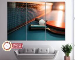 Table Tennis Wall Art, Canvas Player Gift, Coach Ping Pong Art - thumbnail 1